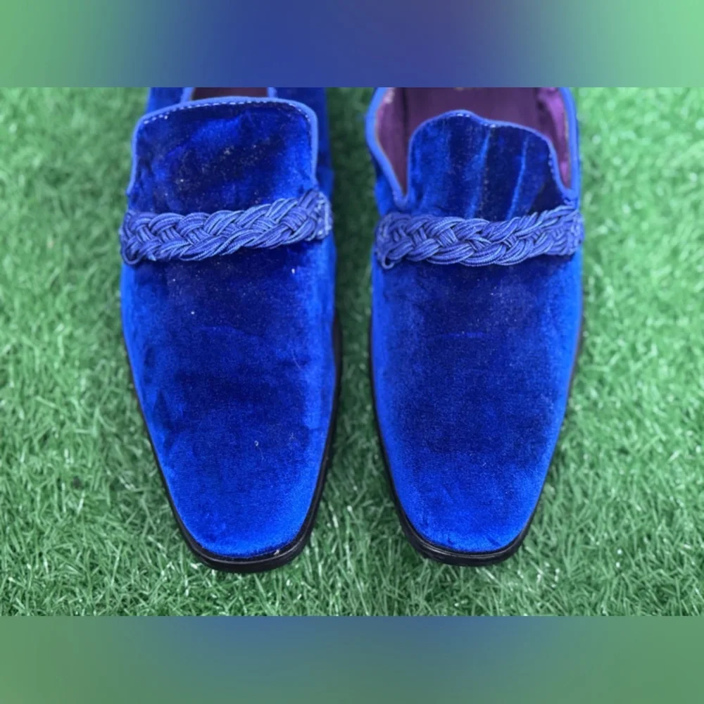 Blue Velvet Men's Loafers Size‎ 9.5